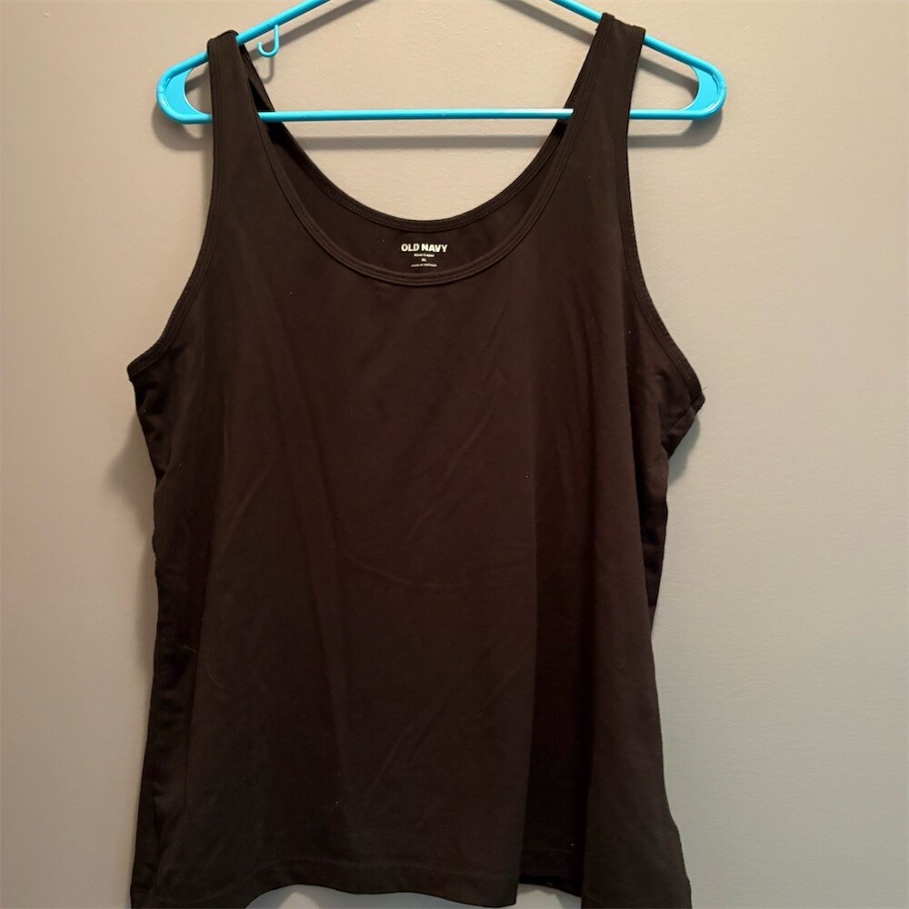 Old Navy First-Layer Tank Top Womens XL Black Scoop Neck Sleeveless - Picture 1 of 7